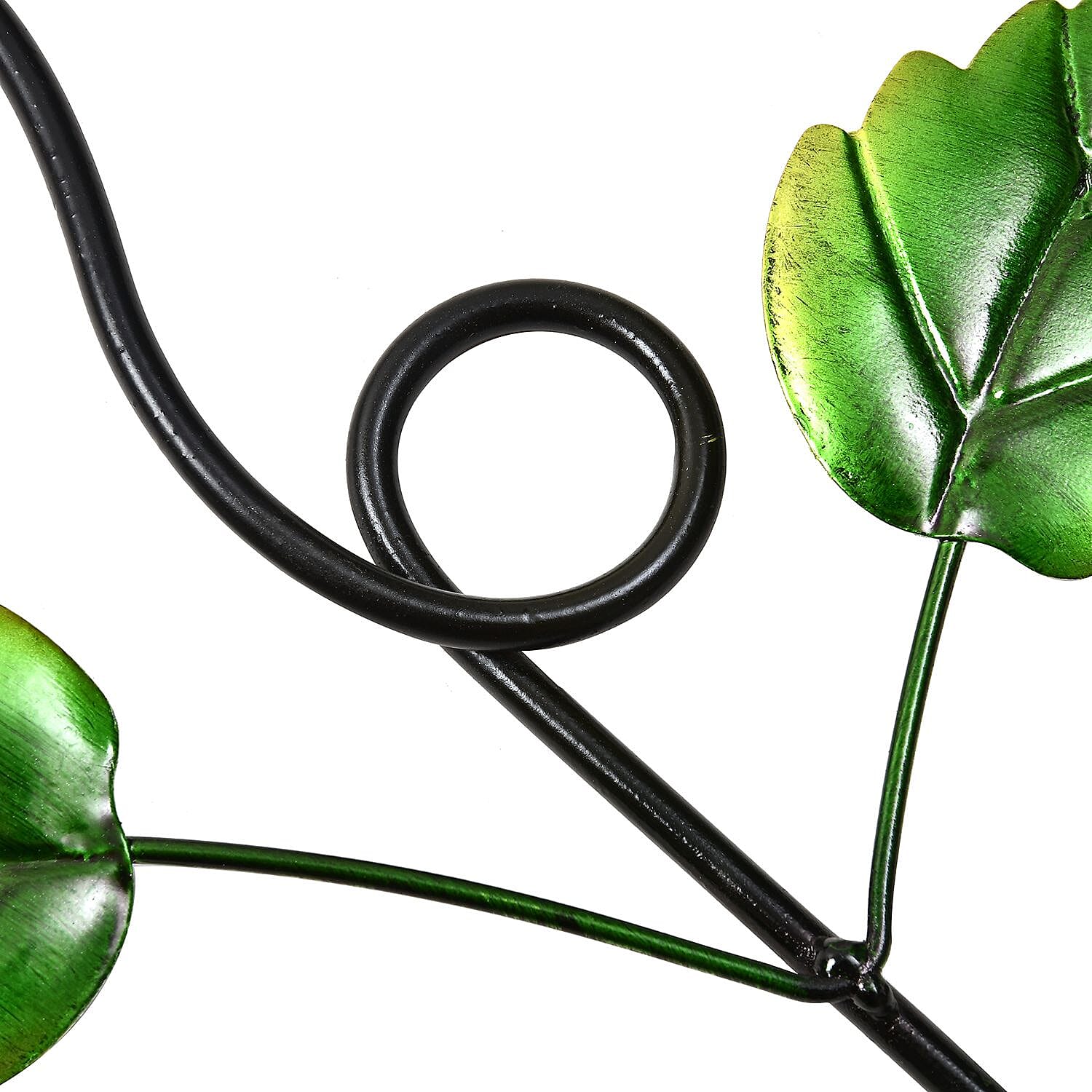 Outdoor Garden Decoration Flower Metal Stake - Green & Orange