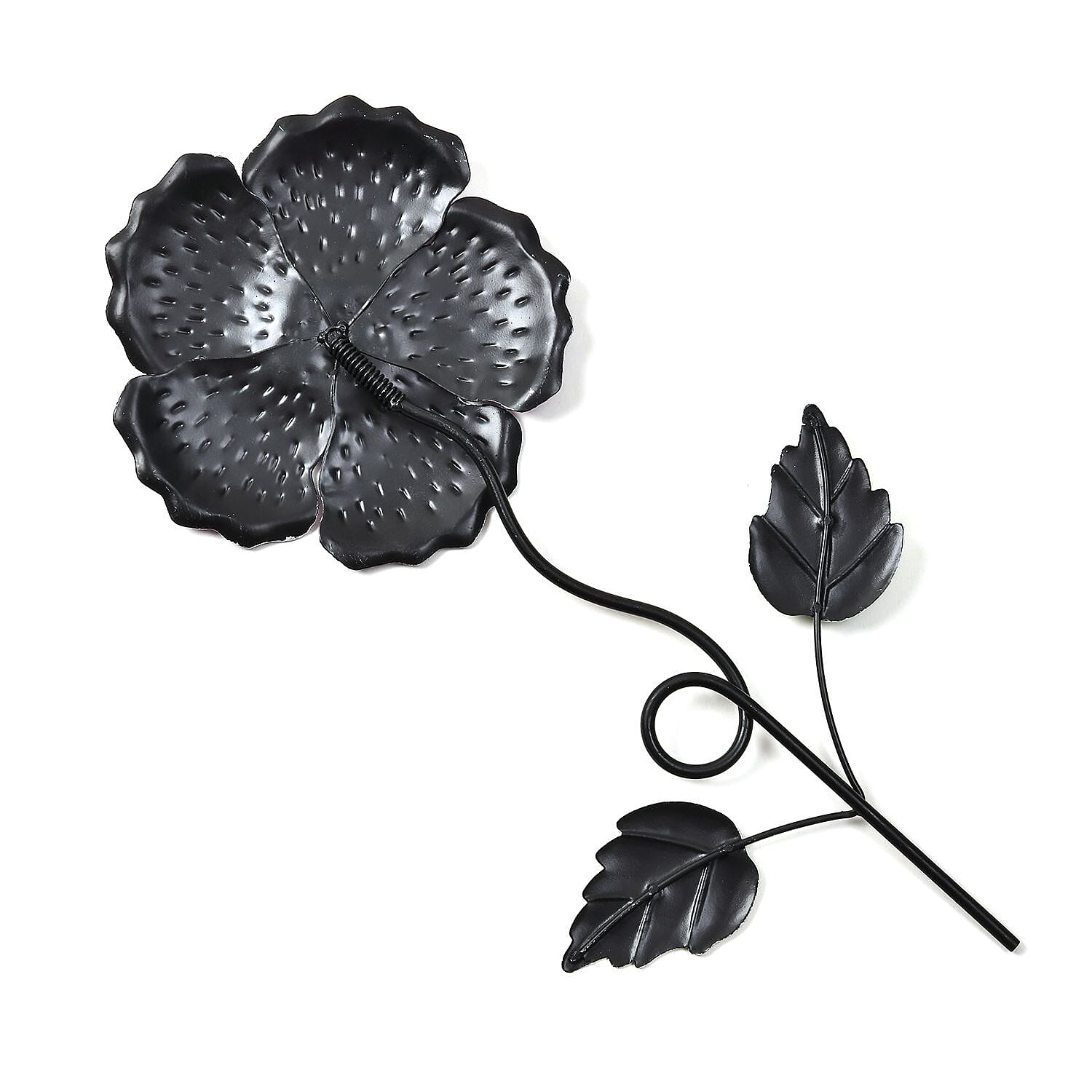 Outdoor Garden Decoration Flower Metal Stake - Green & Purple