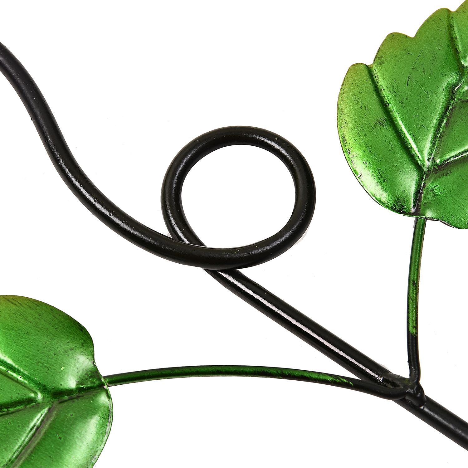 Outdoor Garden Decoration Flower Metal Stake - Green & Purple