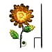 Outdoor Garden Decoration Flower Metal Stake - Orange