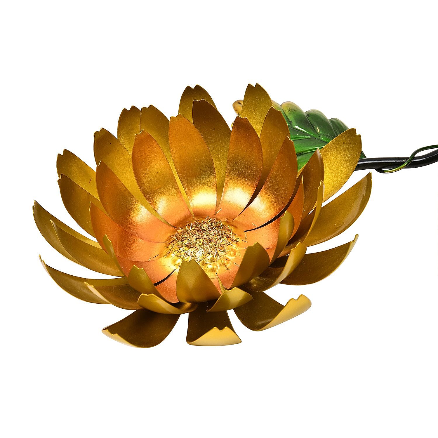 Outdoor Garden Decoration Flower Metal Stake - Orange