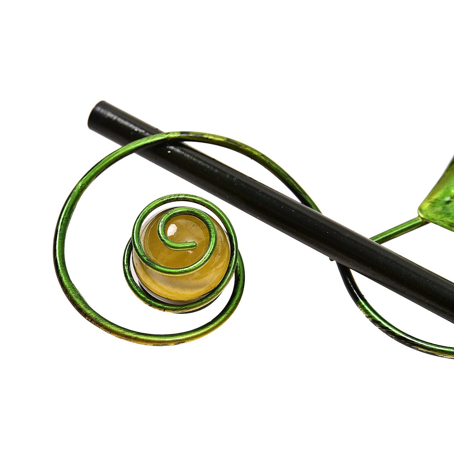 Outdoor Garden Decoration Flower Metal Stake - Orange