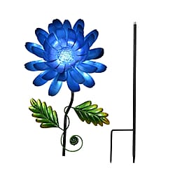 Outdoor Garden Decoration Flower Metal Stake - Orange