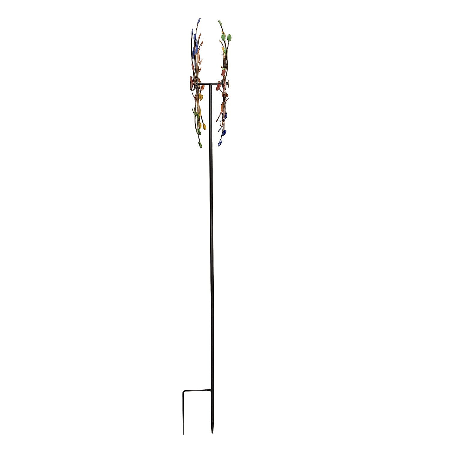 Outdoor Garden Wind Spinner Flower Stake - Multi