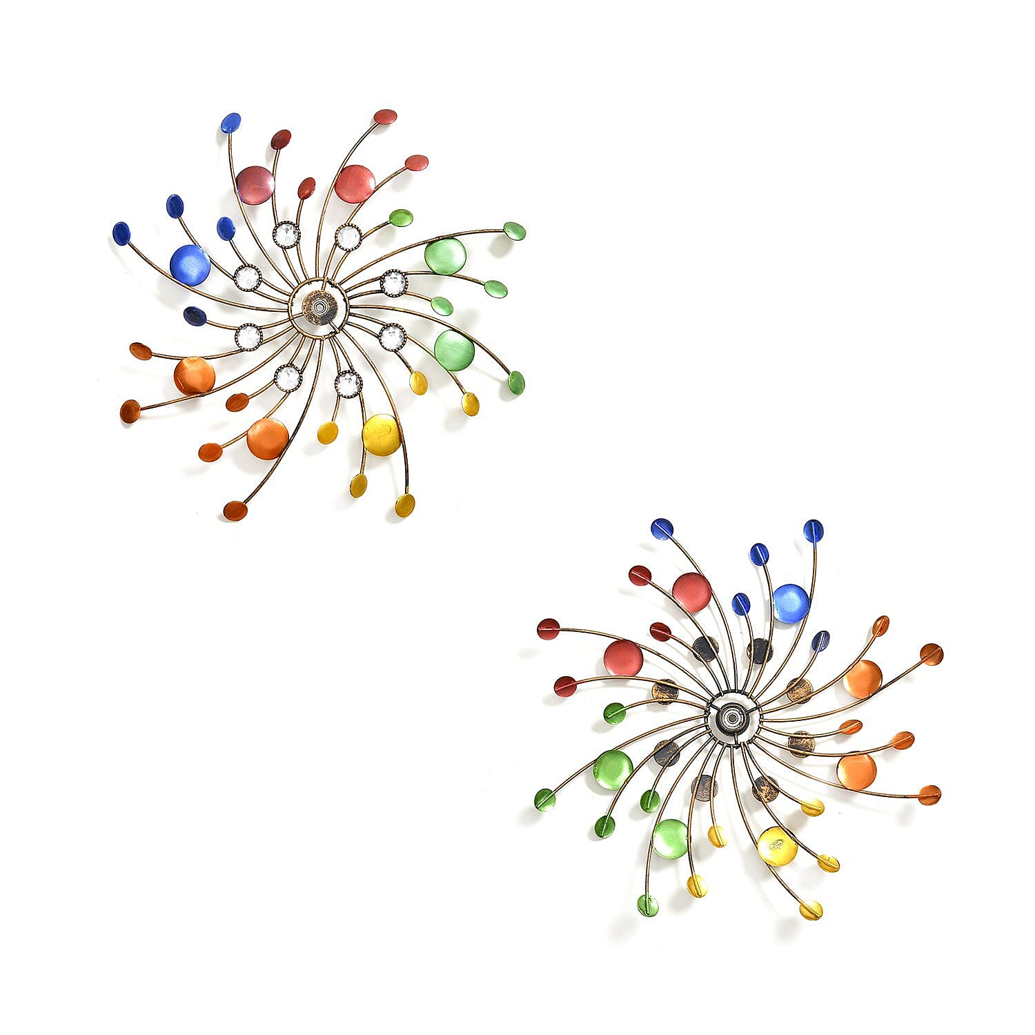 Outdoor Garden Wind Spinner Flower Stake - Multi