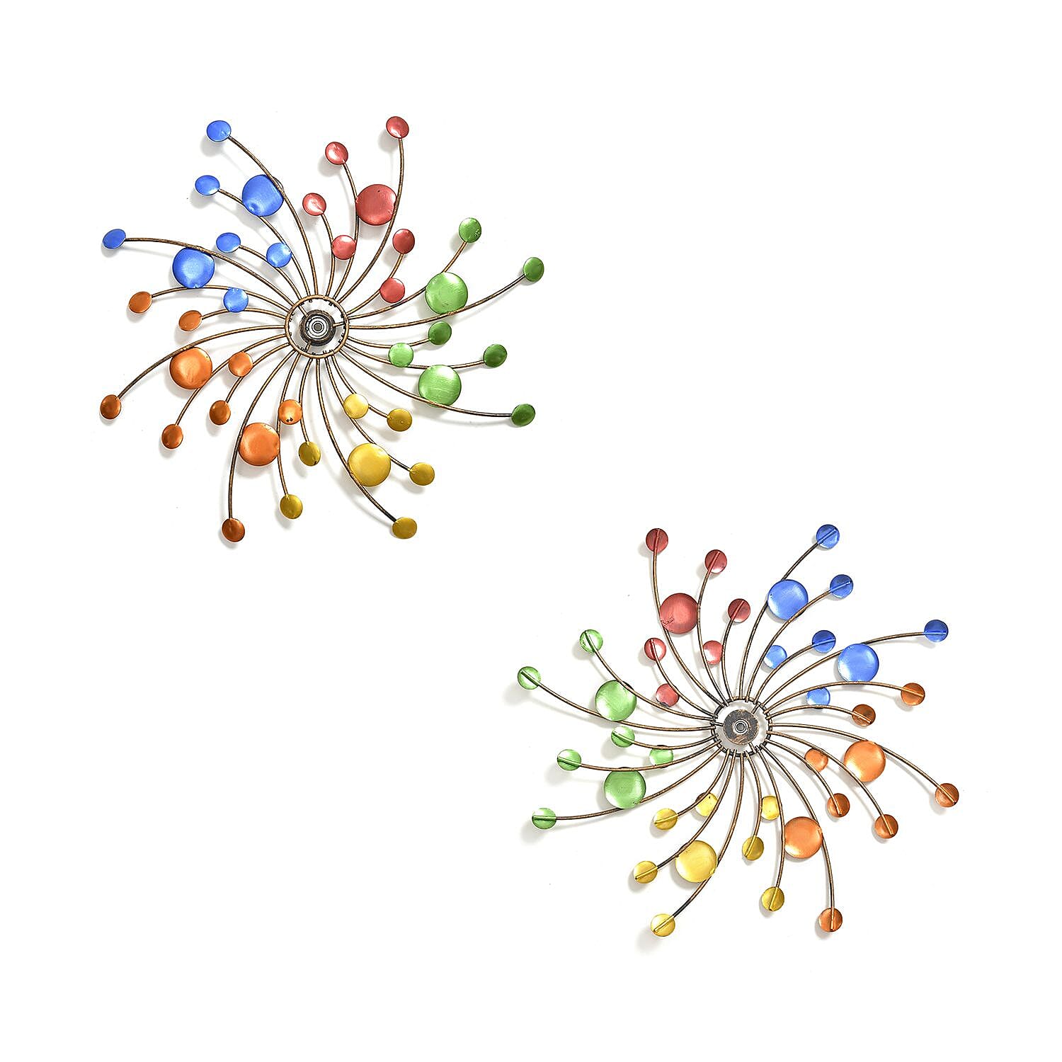 Outdoor Garden Wind Spinner Flower Stake - Multi