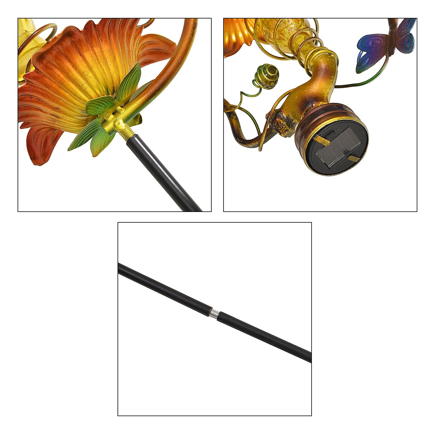 Solar Bird Feeder and Bird Bath (Battery,300mAh) - Orange