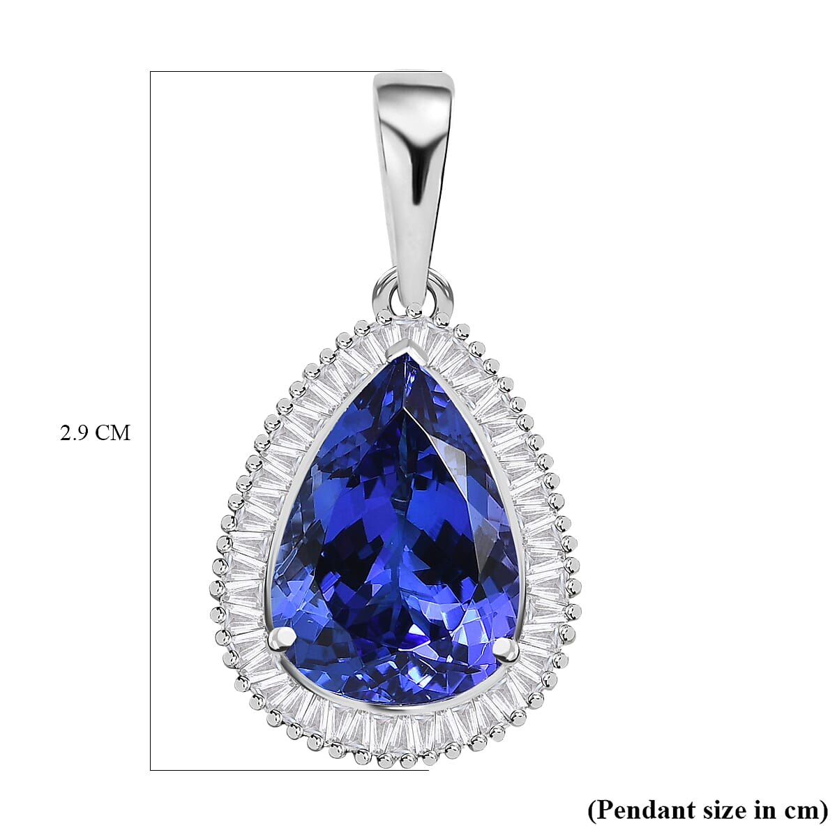 RHAPSODY 950 Platinum AAAA Tanzanite & Diamond Pendant 6.31 Ct.