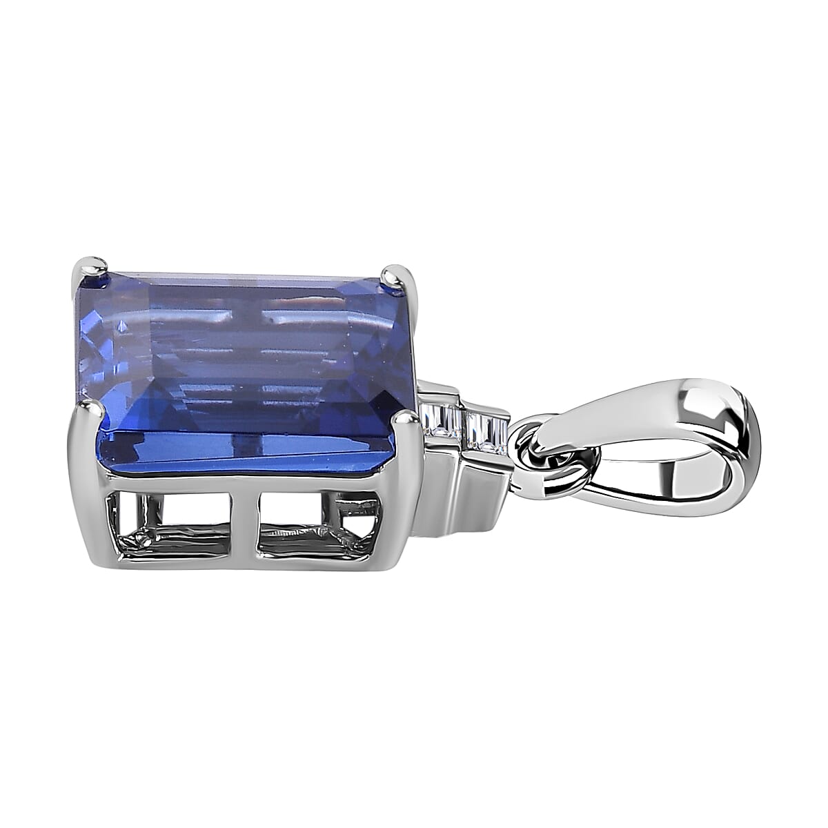 RHAPSODY 950 Platinum AAAA Tanzanite & Diamond (VS-E-F) Pendant 4.49 Ct.