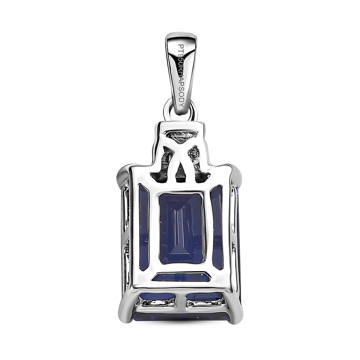 RHAPSODY 950 Platinum AAAA Tanzanite & Diamond (VS-E-F) Pendant 4.49 Ct.