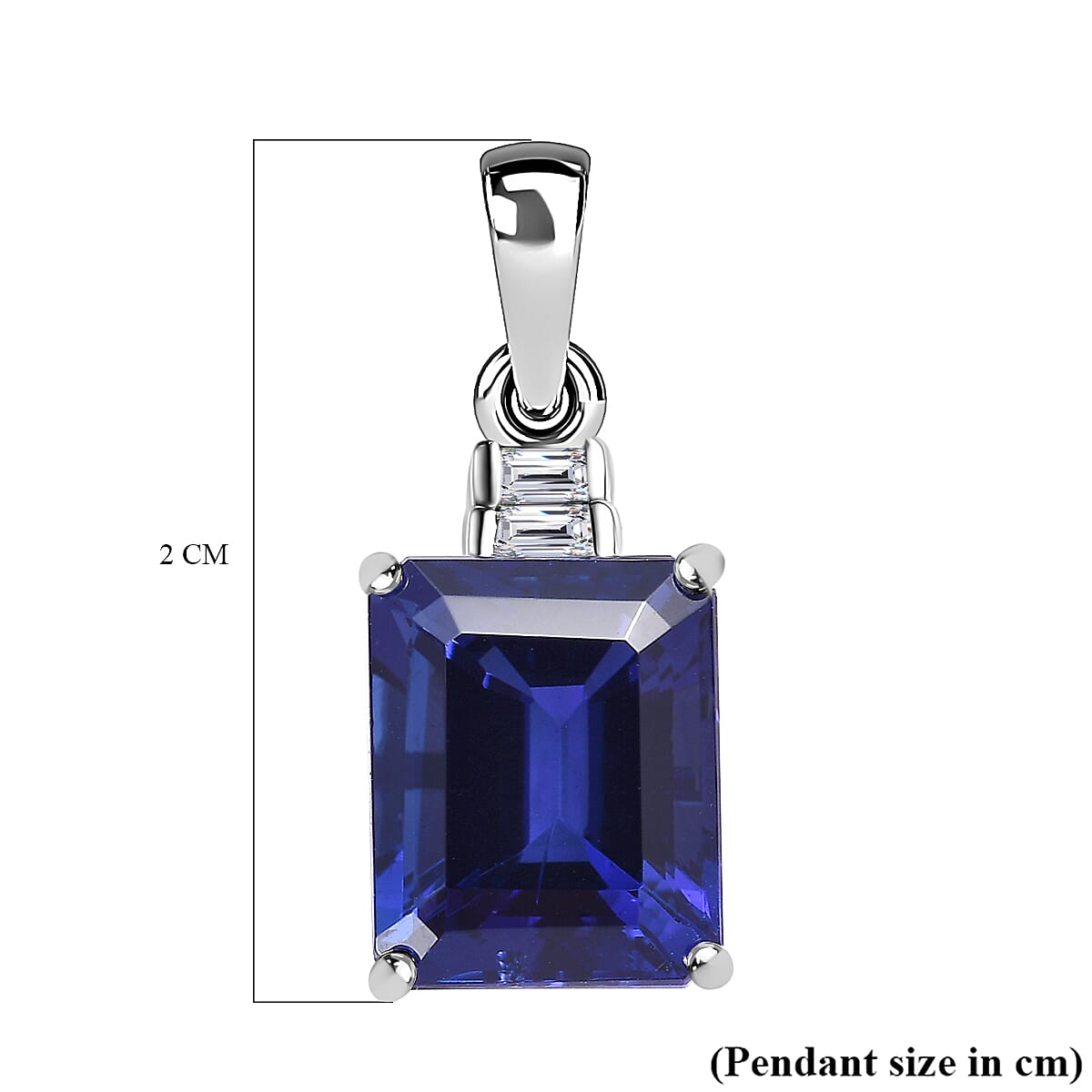 RHAPSODY 950 Platinum AAAA Tanzanite & Diamond (VS-E-F) Pendant 4.49 Ct.