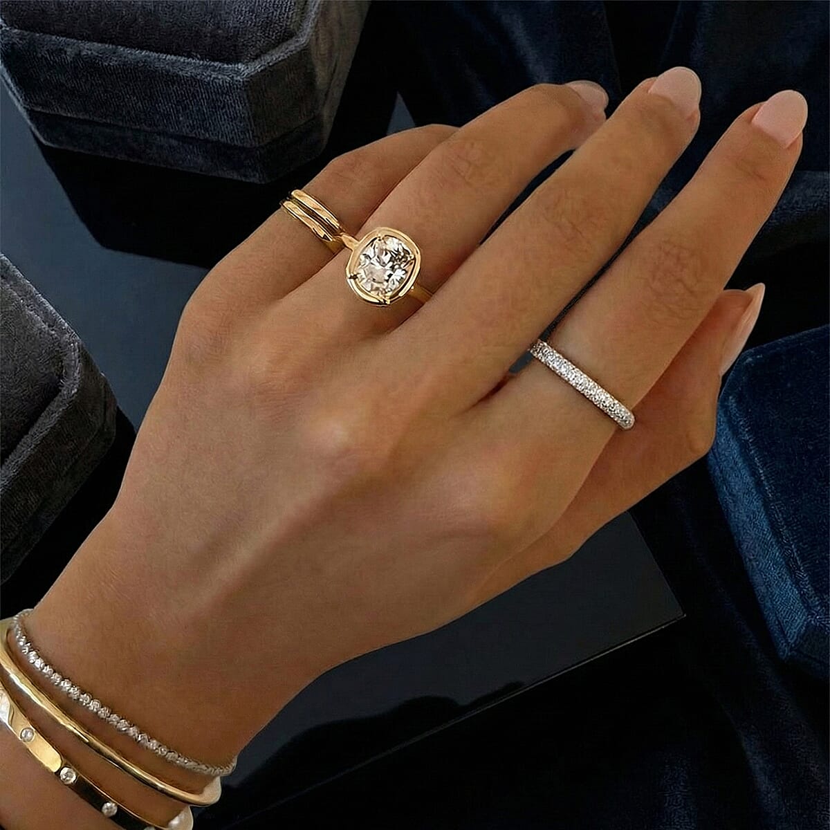 Maestro Collection - 9K Yellow Gold Sand Blast textured Ring
