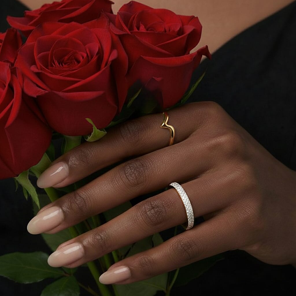 Maestro Collection - 9K Yellow Gold Sand Blast textured Ring