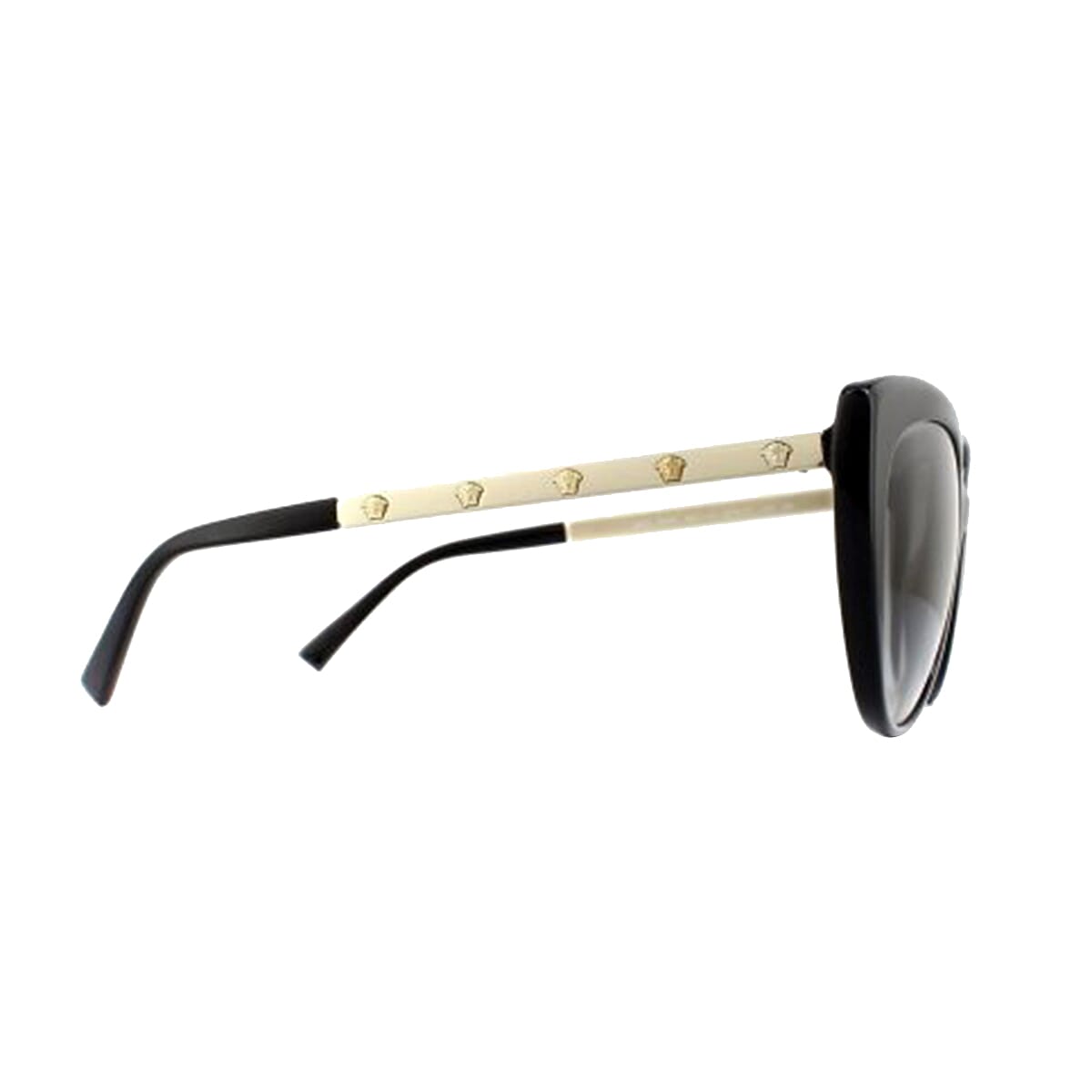 Summer Closeout Deal - Versace Ladies Cat Eye Sunglasses with Gold Sides - Black