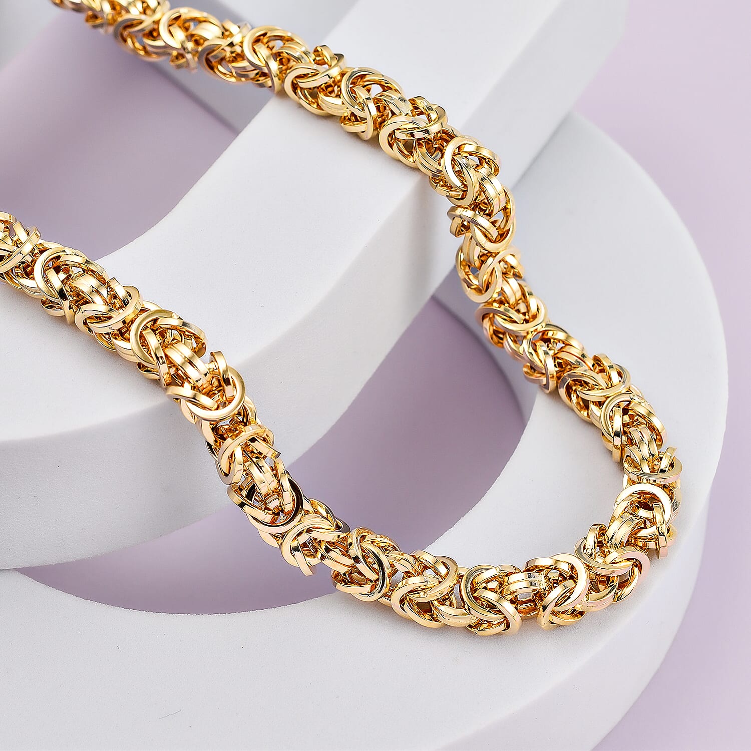 ITALIAN HANDMADE - 9K Yellow Gold BYZANTINE Necklace (Size - 20), Gold Wt. 22.3 Gms