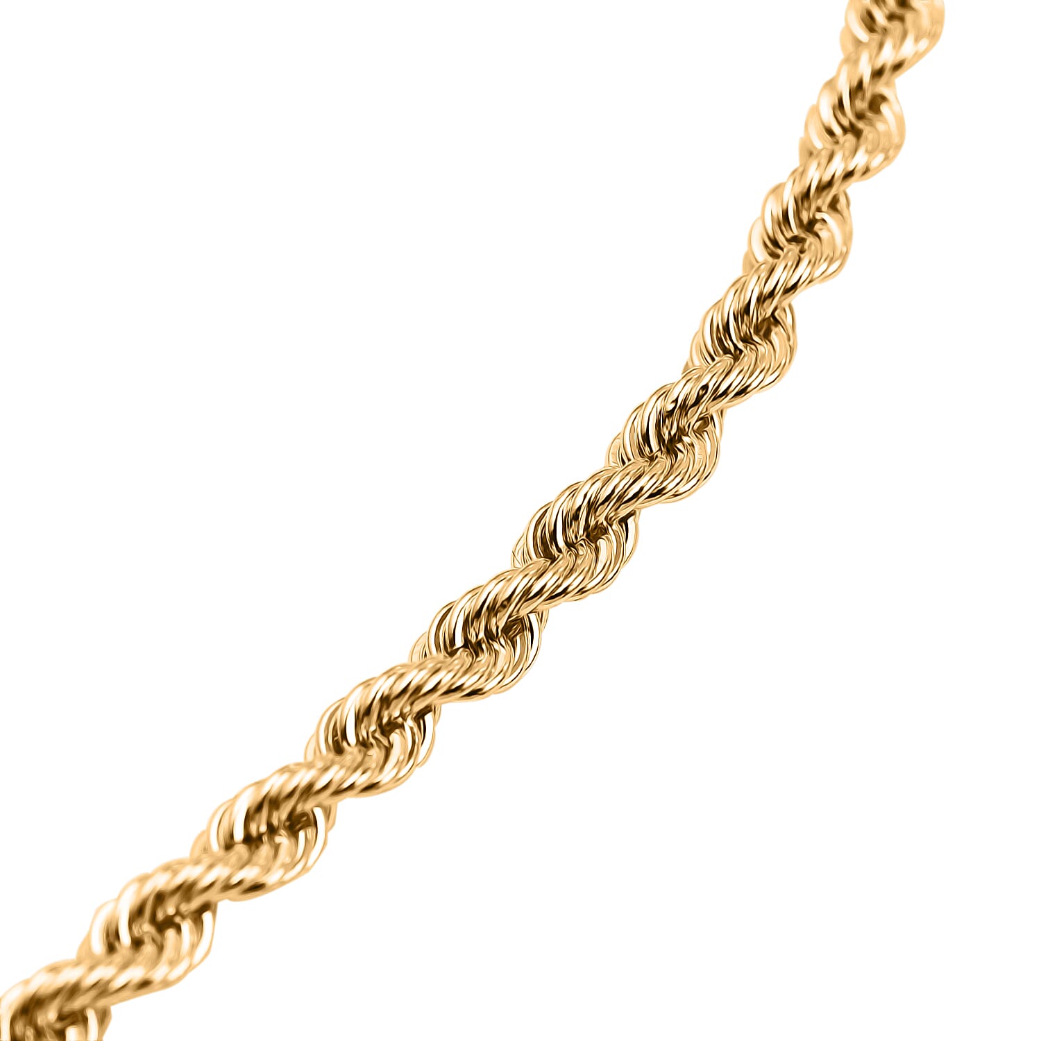 Maestro Collection - 9K Yellow Gold Diamond Cut Rope Necklace (Size 18), Gold Wt 3.19 Gms