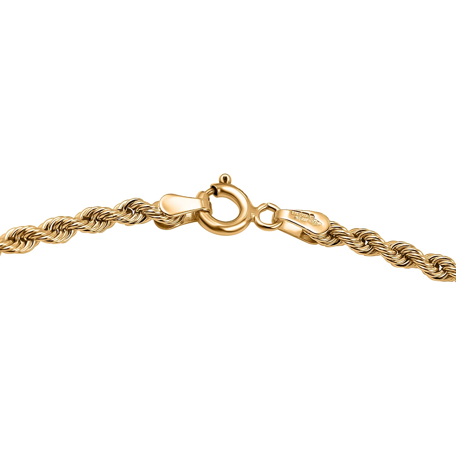 Maestro Collection - 9K Yellow Gold Diamond Cut Rope Necklace (Size 18), Gold Wt 3.19 Gms
