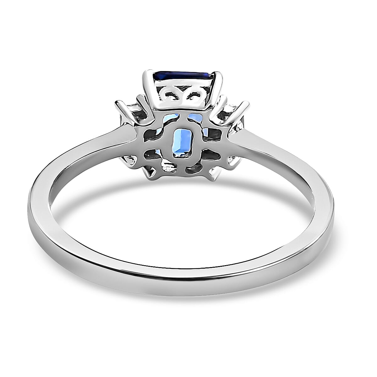 950 Platinum AAAA Tanzanite & Diamond (VS-E-F) Ring 1.22 Ct.