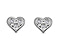 Diamond Stud Earrings in Platinum Overlay Sterling Silver.