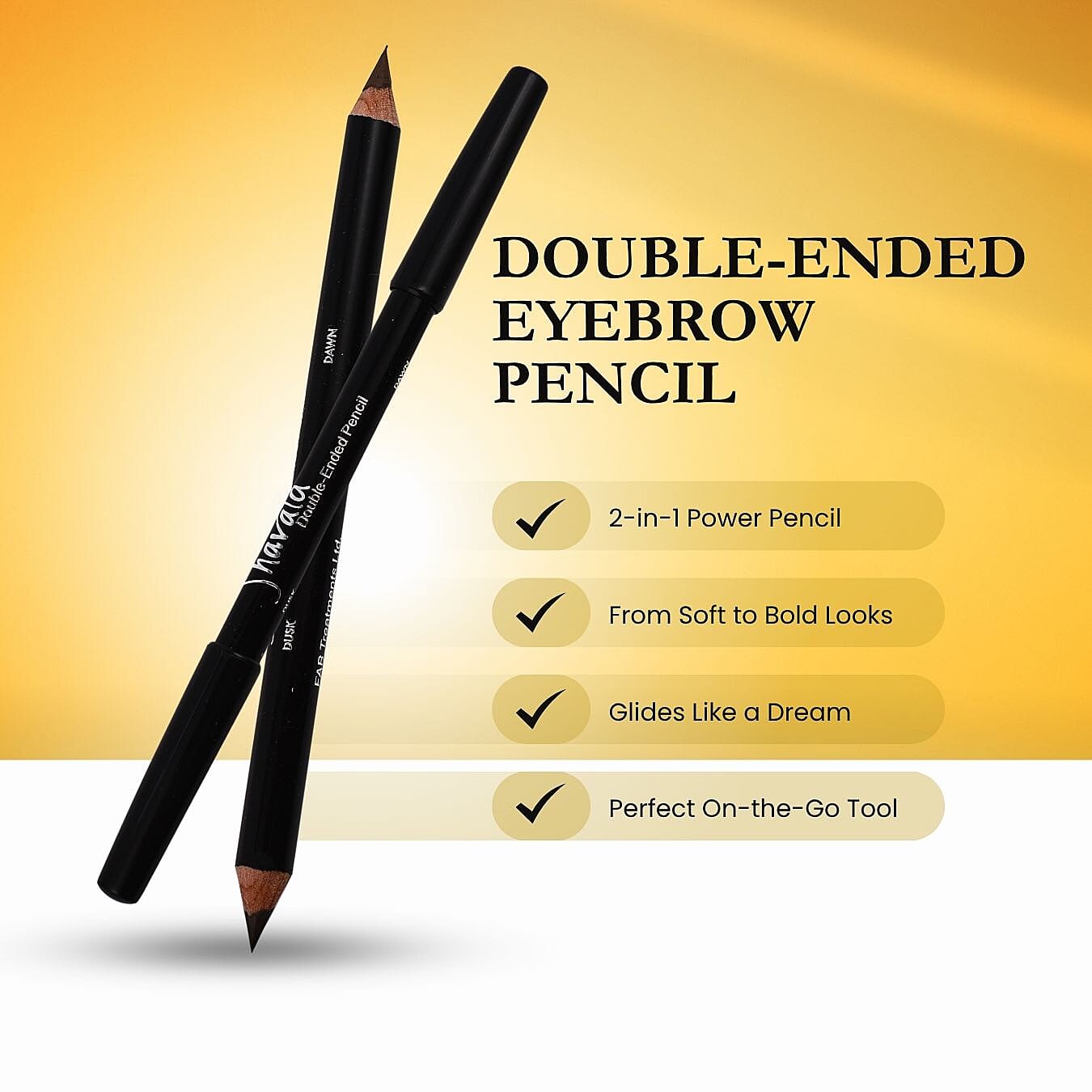 Shavata- Kylie Stencil with Double Ended Pencil (4x3 = 12 Brow Shape Sheets)