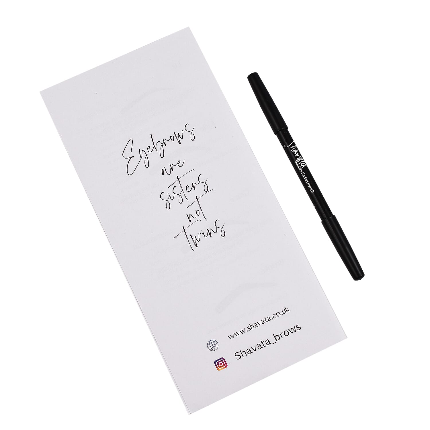 Shavata- Kylie Stencil with Double Ended Pencil (4x3 = 12 Brow Shape Sheets)