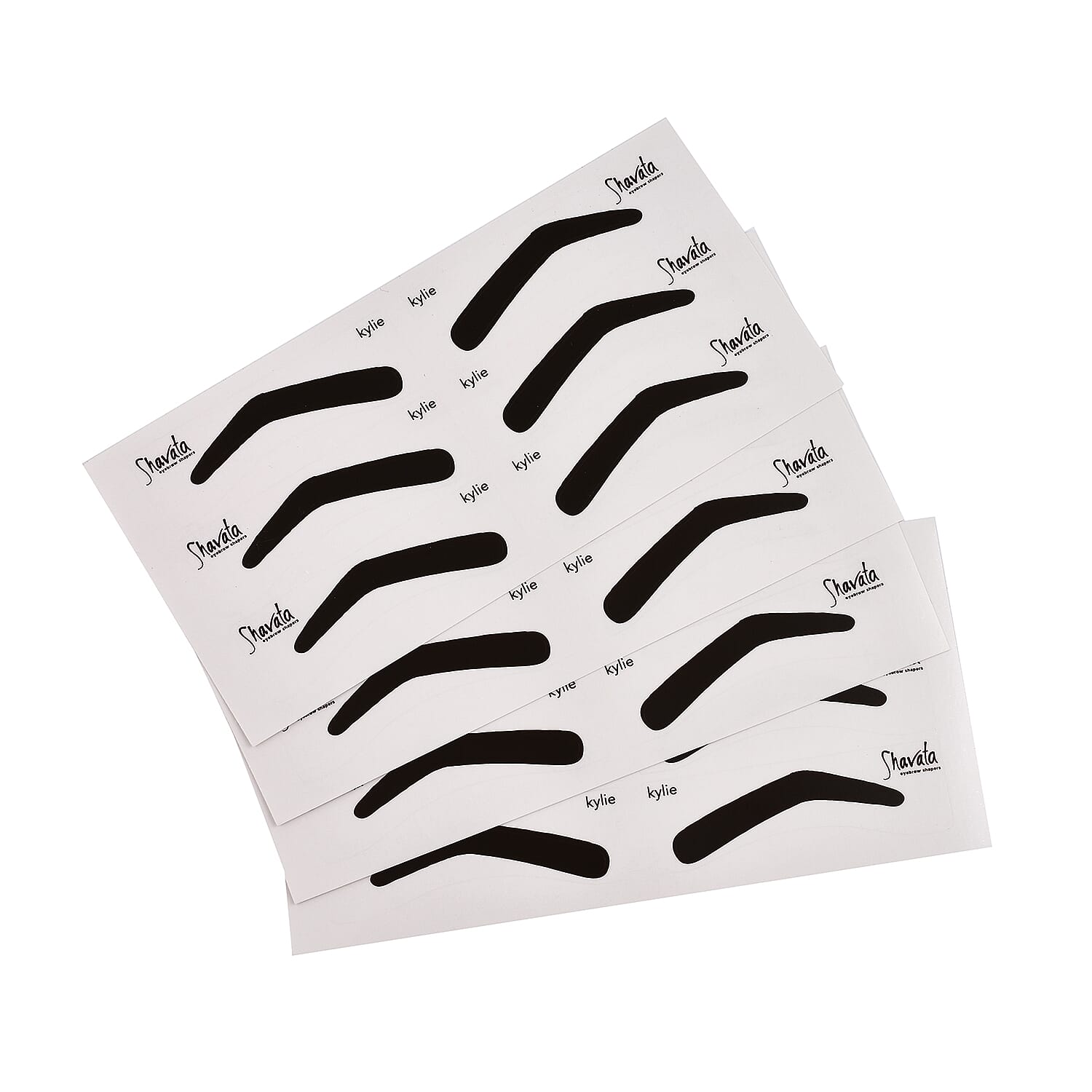 Shavata- Kylie Stencil with Double Ended Pencil (4x3 = 12 Brow Shape Sheets)