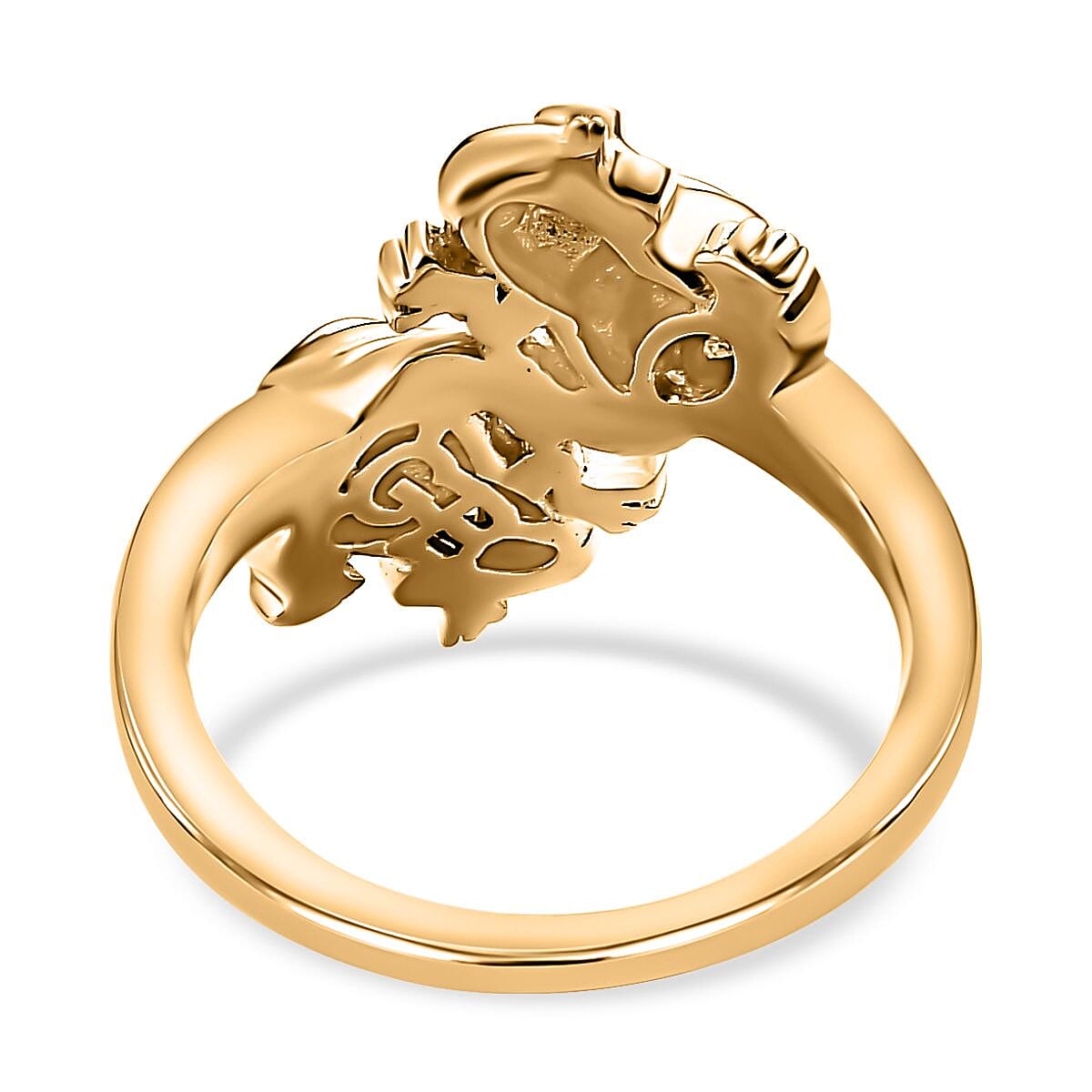 GP Sea Life Collection - Natural Zircon Frog Ring in 18K Yellow Gold Vermeil Plated Sterling Silver