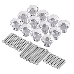 12pcs Crystal knobs with Screw Driver