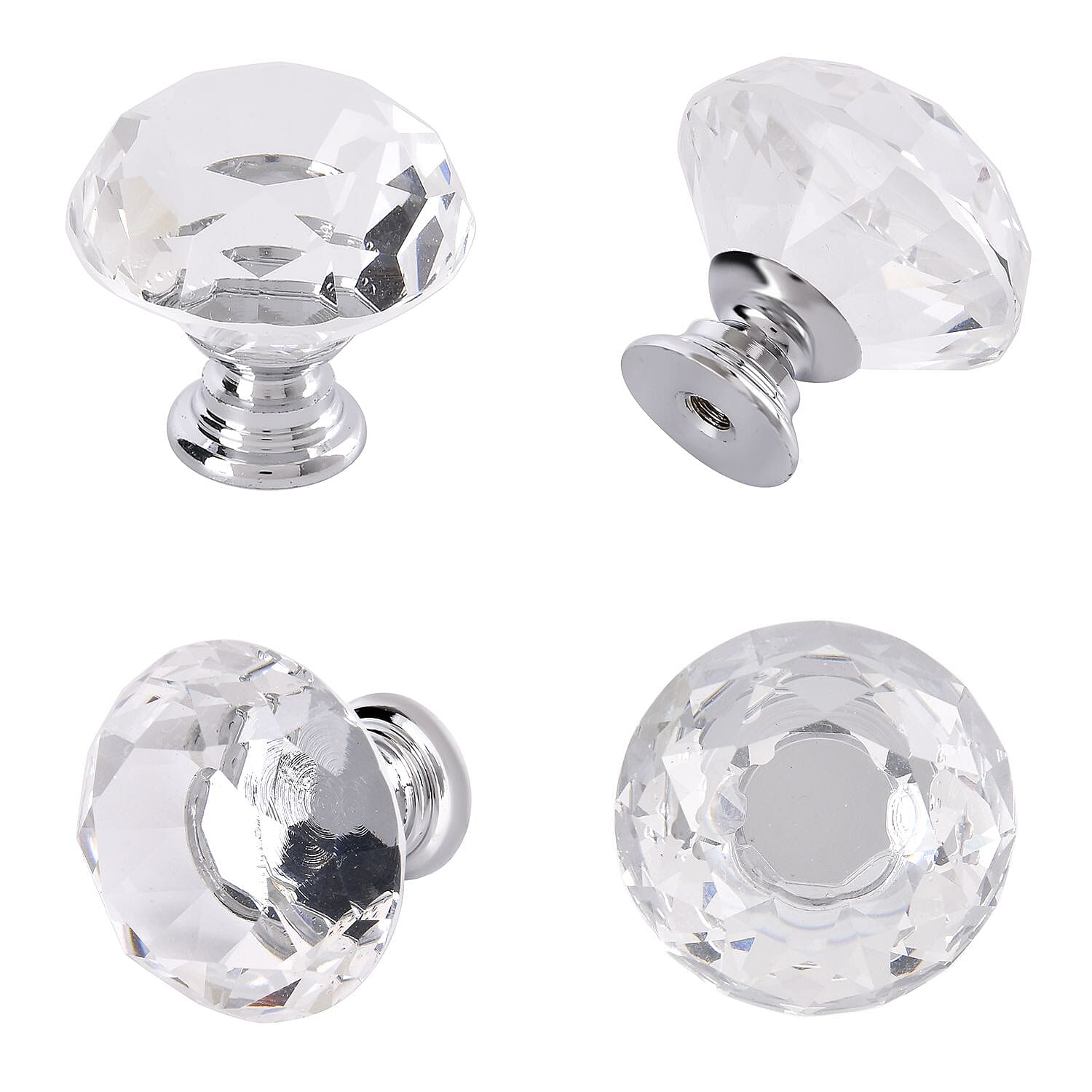 Decorative Crystal (Size 3x2x2 cm) - Silver & White