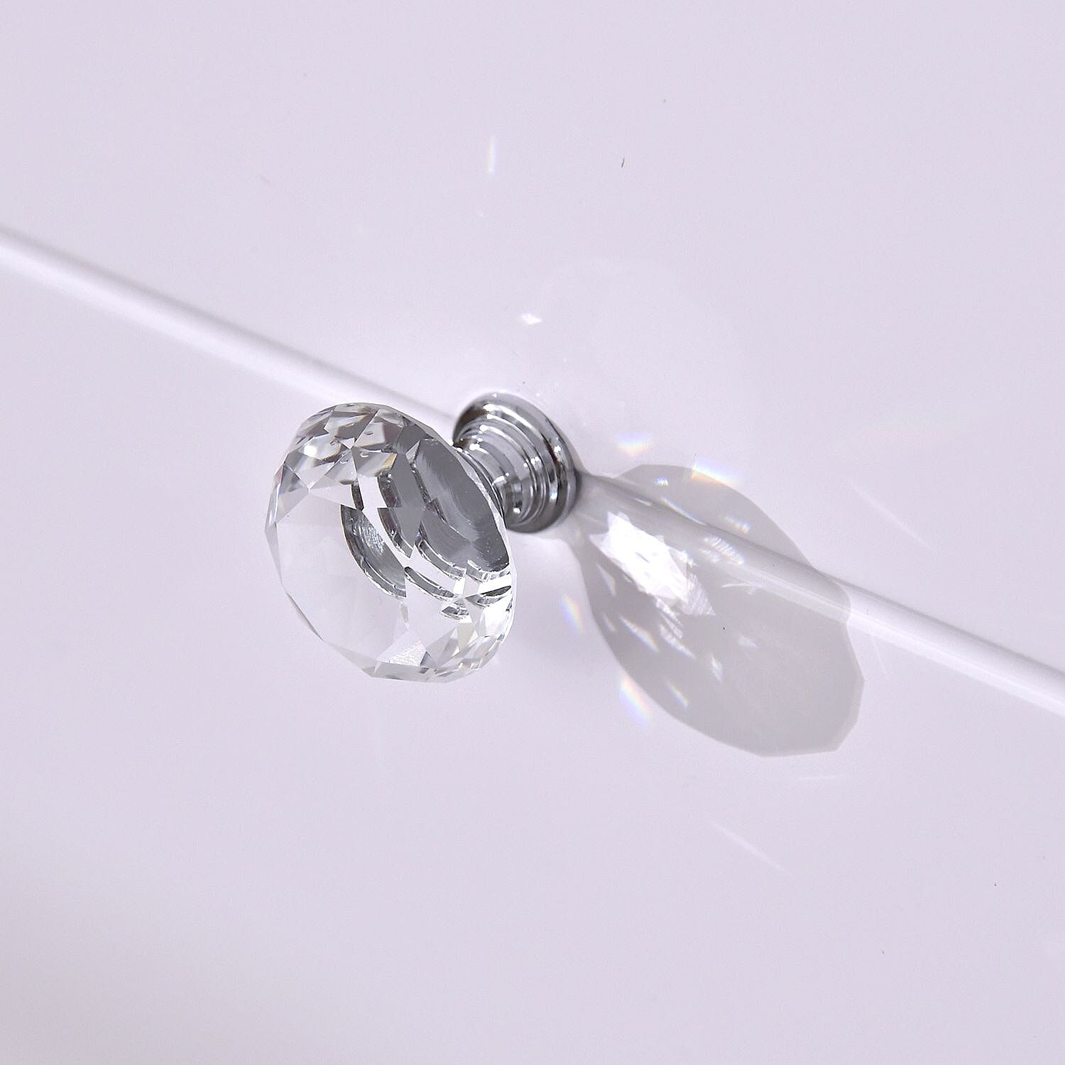 Decorative Crystal (Size 3x2x2 cm) - Silver & White