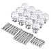 Set of 12 Pcs Crystal Diamond Knobs with 36 Pcs Different Gauge Screws - Gold