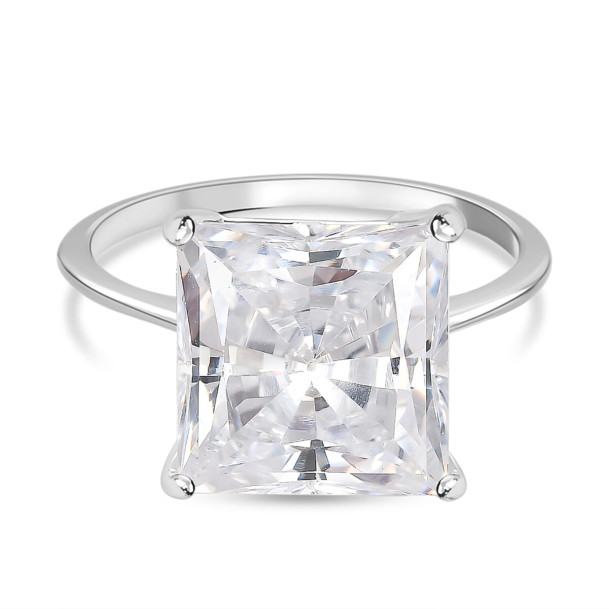 Finest CZ Ring in Sterling Silver 9.27 Ct.