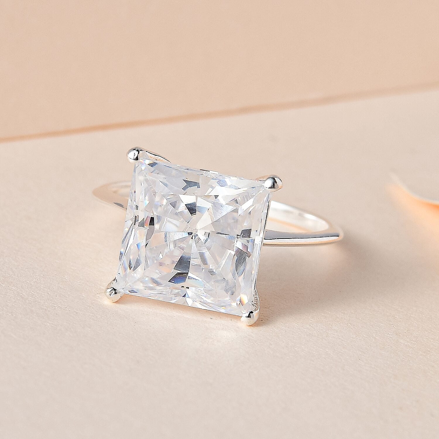 Finest CZ Ring in Sterling Silver 9.27 Ct.