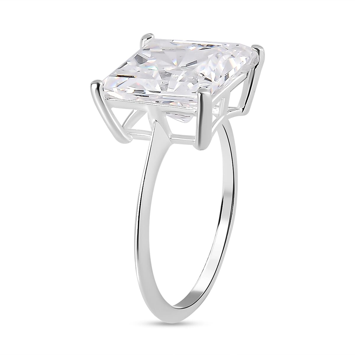Finest CZ Ring in Sterling Silver 9.27 Ct.