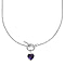 Rose De France Amethyst Heart Necklace (Size - 20) With T-Bar Clasp in 14K RG Overlay Sterling Silver 1.50 Ct