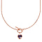 Rose De France Amethyst Heart Necklace (Size - 20) With T-Bar Clasp in 14K RG Overlay Sterling Silver 1.50 Ct