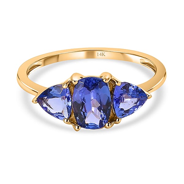 Closeout Deal - 14K Yellow Gold Premium Tanzanite Ring 1.70 Ct. - 7549901 -  TJC