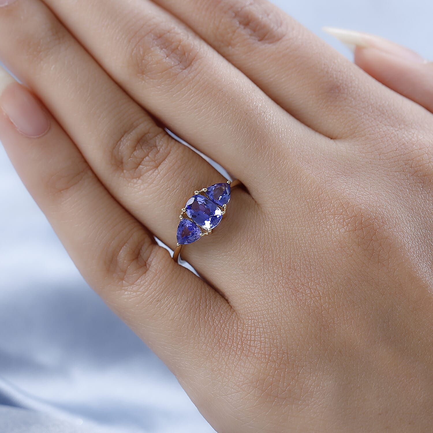 Closeout Deal - 14K Yellow Gold Premium Tanzanite Ring 1.70 Ct.