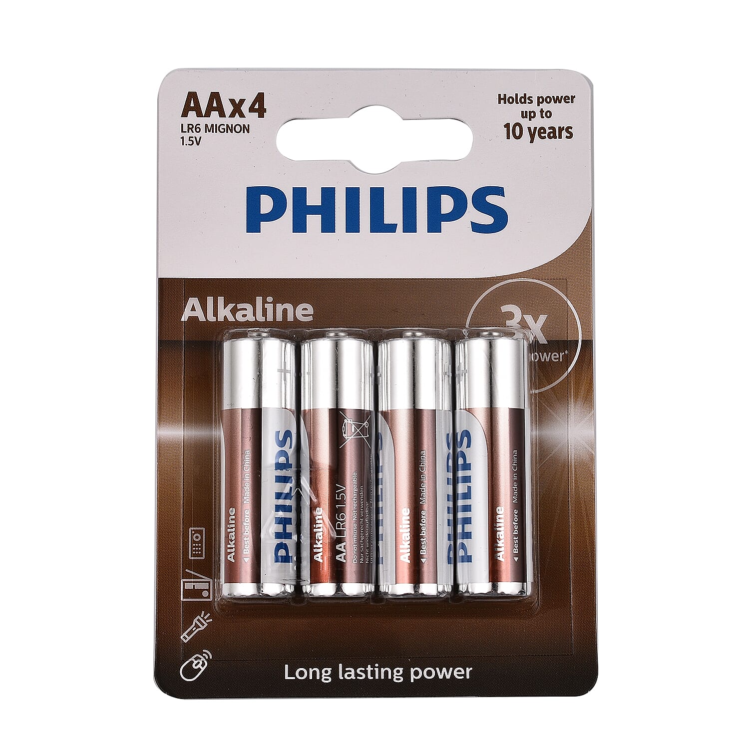 VALUE BUY - PHILIPS Set of 20 AA Alkaline Long Lasting Power Batteries (Use by Sep 2032)