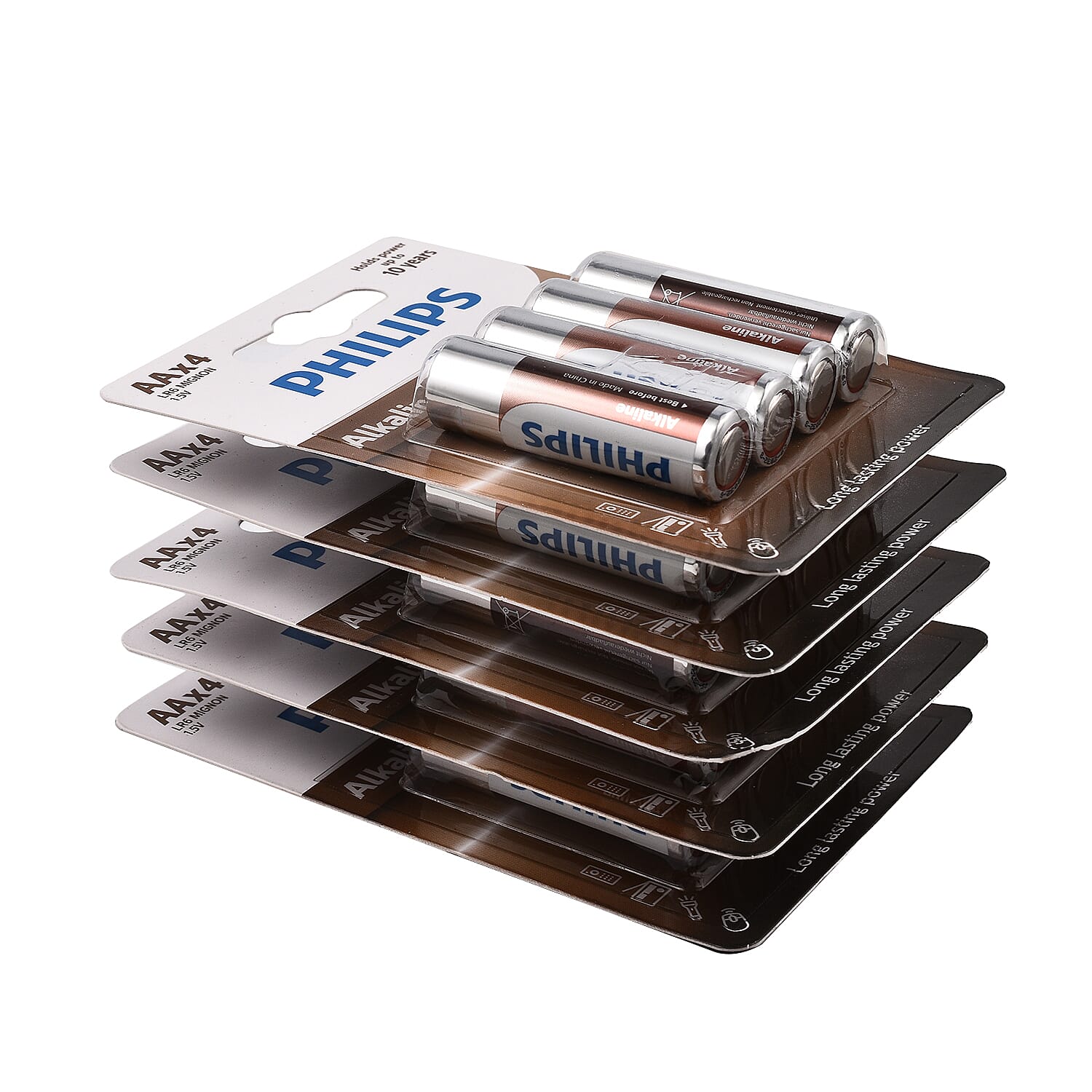 VALUE BUY - PHILIPS Set of 20 AA Alkaline Long Lasting Power Batteries (Use by Sep 2032)