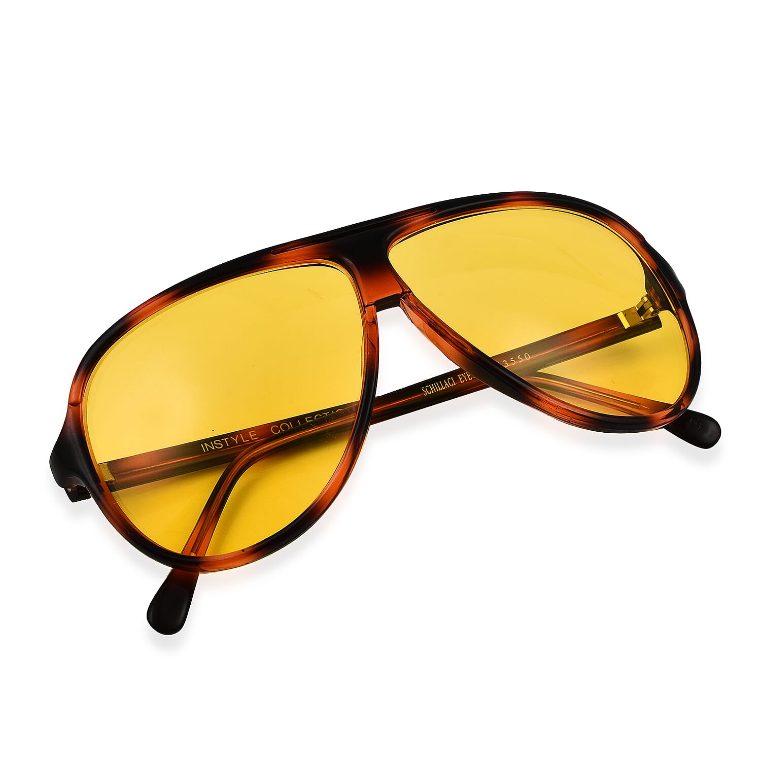 SCHILLACI Tortoise Eyewear Sunglasses with Yellow Lenses