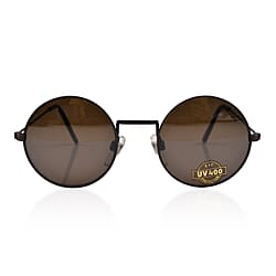 SCHILLACI Round Eyewear Sunglasses with Blue Lenses