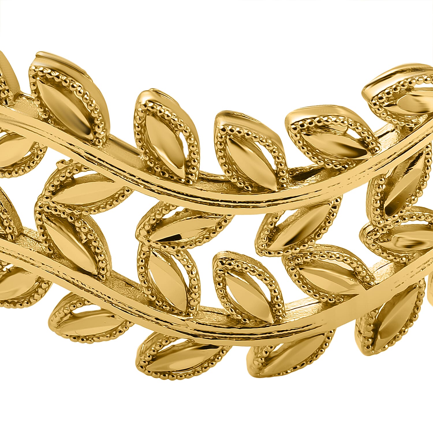 Designer Adjustable Bangle (Size 7) in Yellow Gold Tone