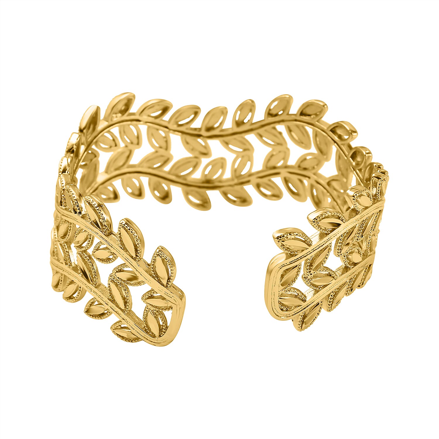 Designer Adjustable Bangle (Size 7) in Yellow Gold Tone