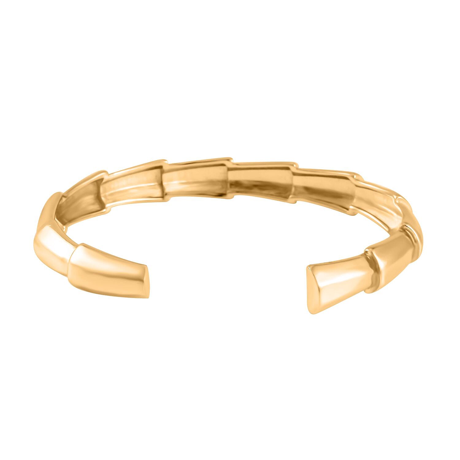 Designer Inspired Dragon Tail Pattern Adjustable Bangle in Gold Tone