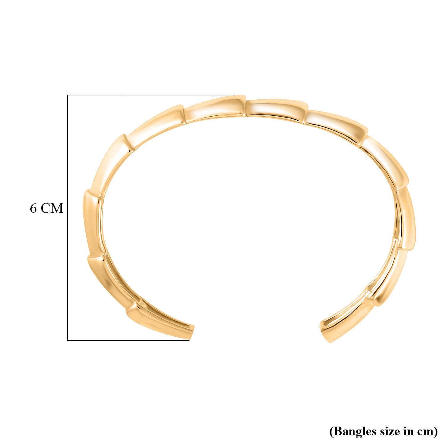 Designer Inspired Dragon Tail Pattern Adjustable Bangle in Gold Tone