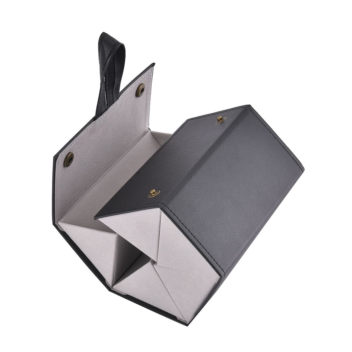 Sunglass Pattern Velvet Travel Organizer with 5 Sunglass Slots  - Black - Yellow