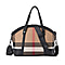 Plaid Pattern Medium Tote Bag with Detachable Shoulder Strap - Multi