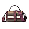 Closeout Deal Plaid Pattern Crossbody Bag with Detachable Strap - Burgundy