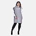 Knitted Rolled Neck Tabard (One Size) - Grey